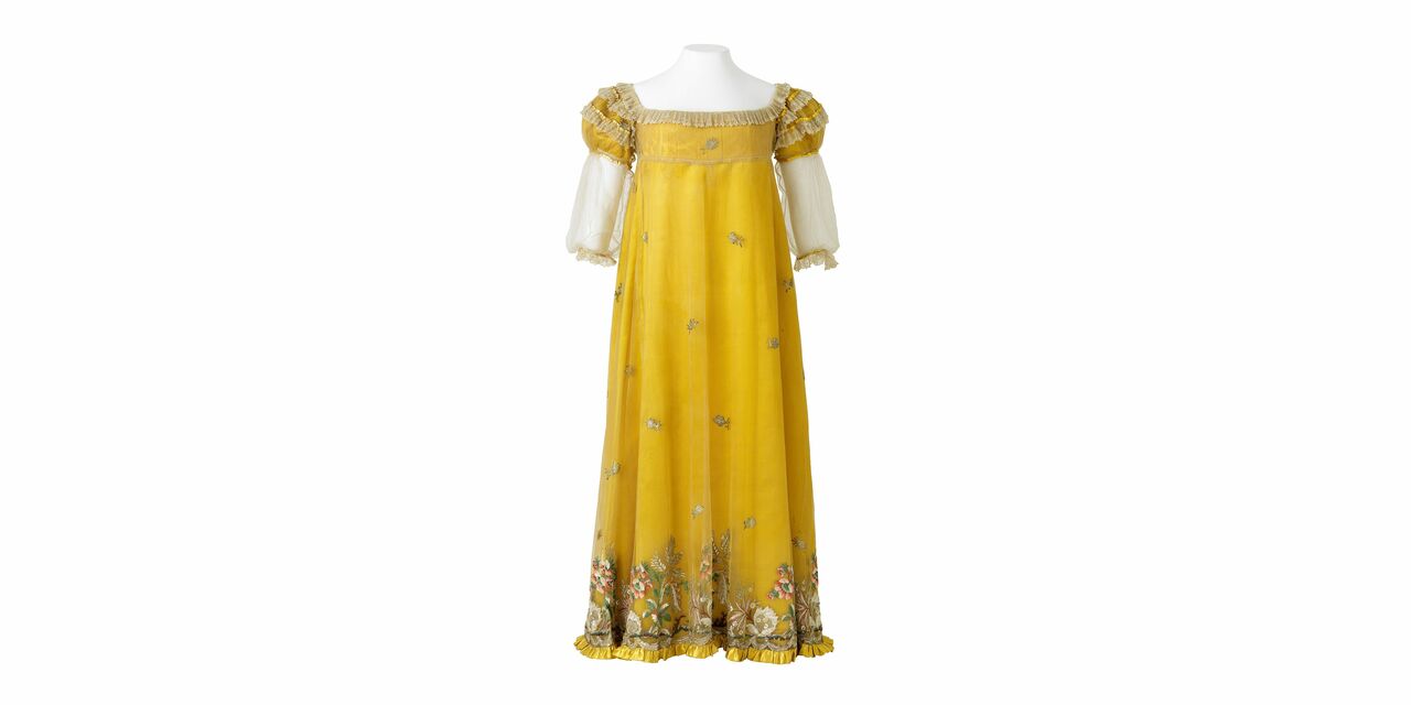 Robe Empire, France, vers 1810. © © musée des Tissus – Pierre Verrier