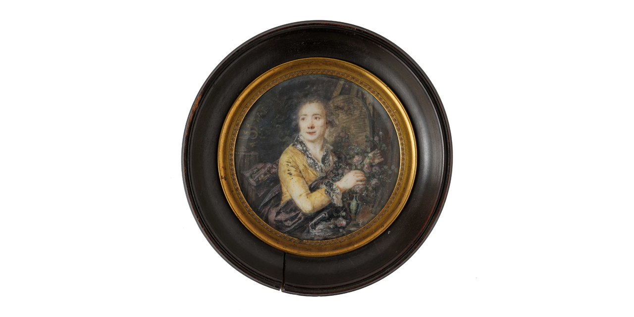 Jean-François Bony, Autoportrait, Lyon, vers 1790. © © musée des Tissus – Pierre Verrier