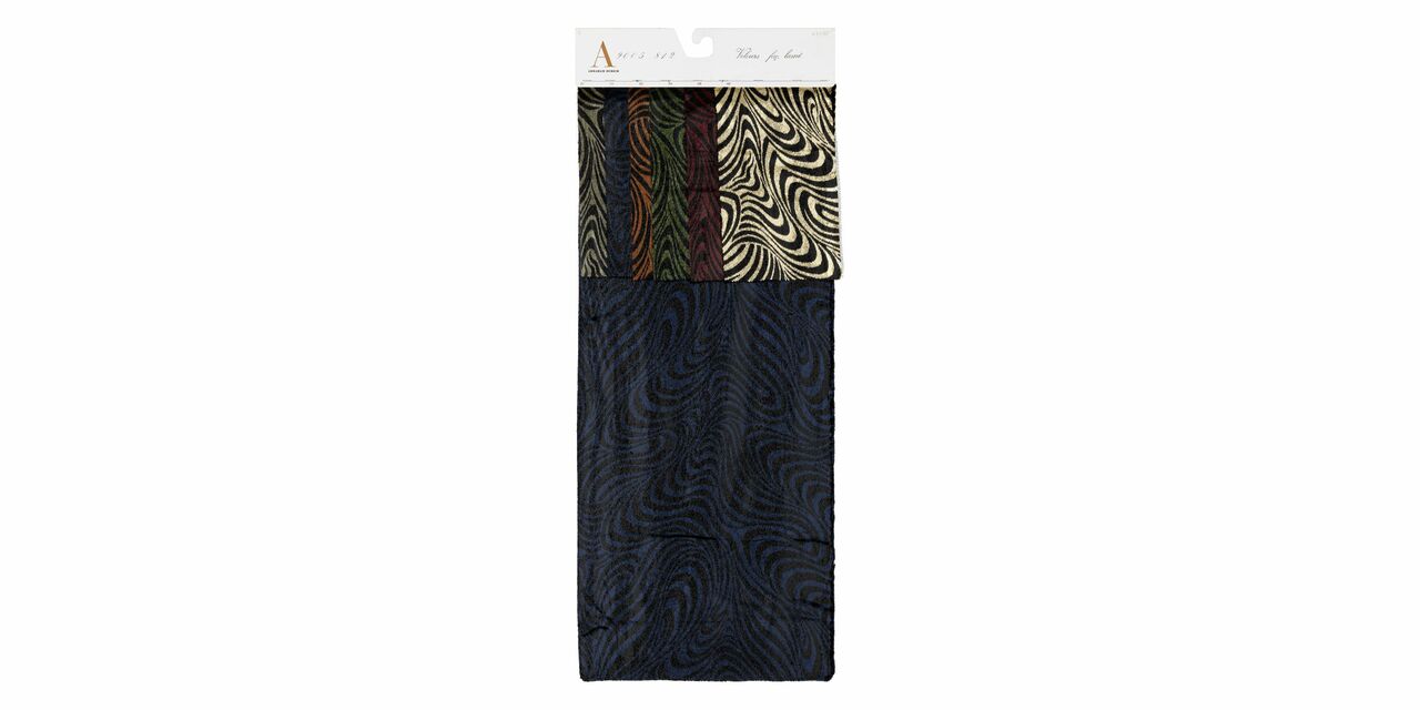 Maison Abraham, Robrac / Velours façonné lamé , Zurich, Lyon, collection hiver 1987-1988. © © musée des Tissus – Pierre Verrier