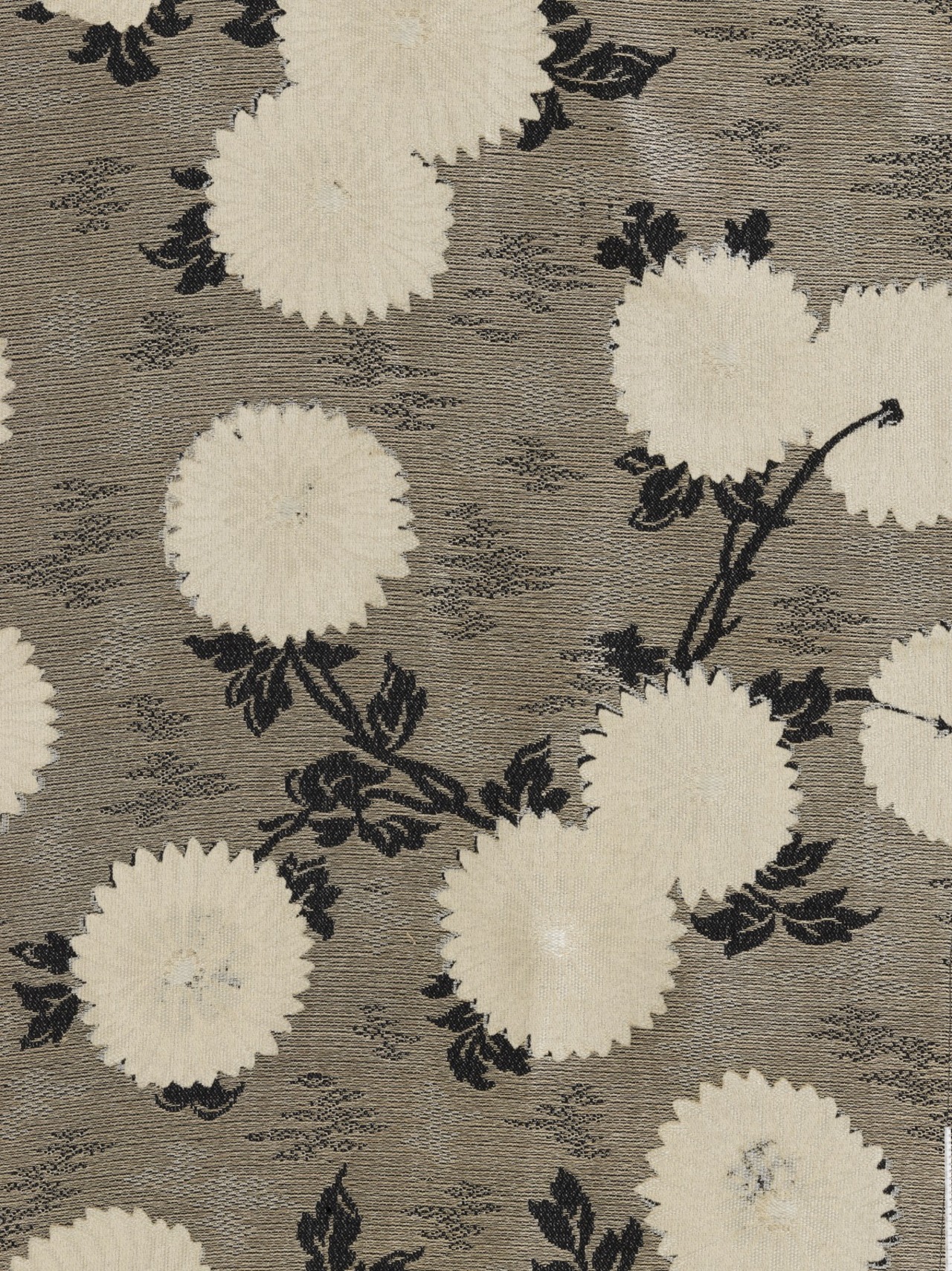 Détail. Maison Fructus et Descher, Ollagnier (fabricant), Marguerites, Lyon, présenté à l'exposition universelle de Paris en 1900. © © Lyon, musée des Tissus - Sylvain Pretto