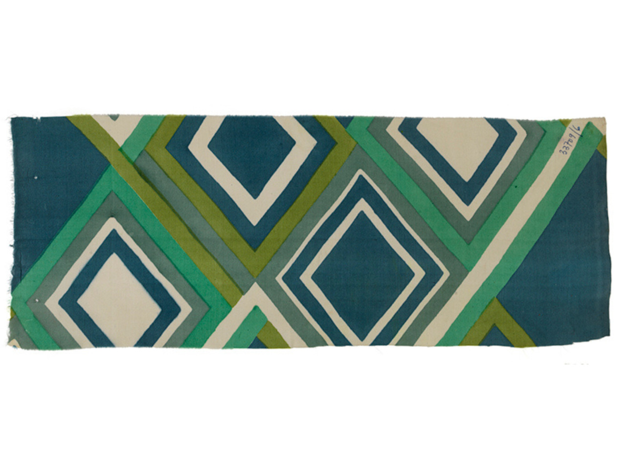Sonia Delaunay, Tissu simultané n.186, coloris 4, Paris, 1926 MT 33709.6. Don de Sonia Delaunay, 1965. © © Lyon, musée des Tissus et des Arts décoratifs — Sylvain Pretto