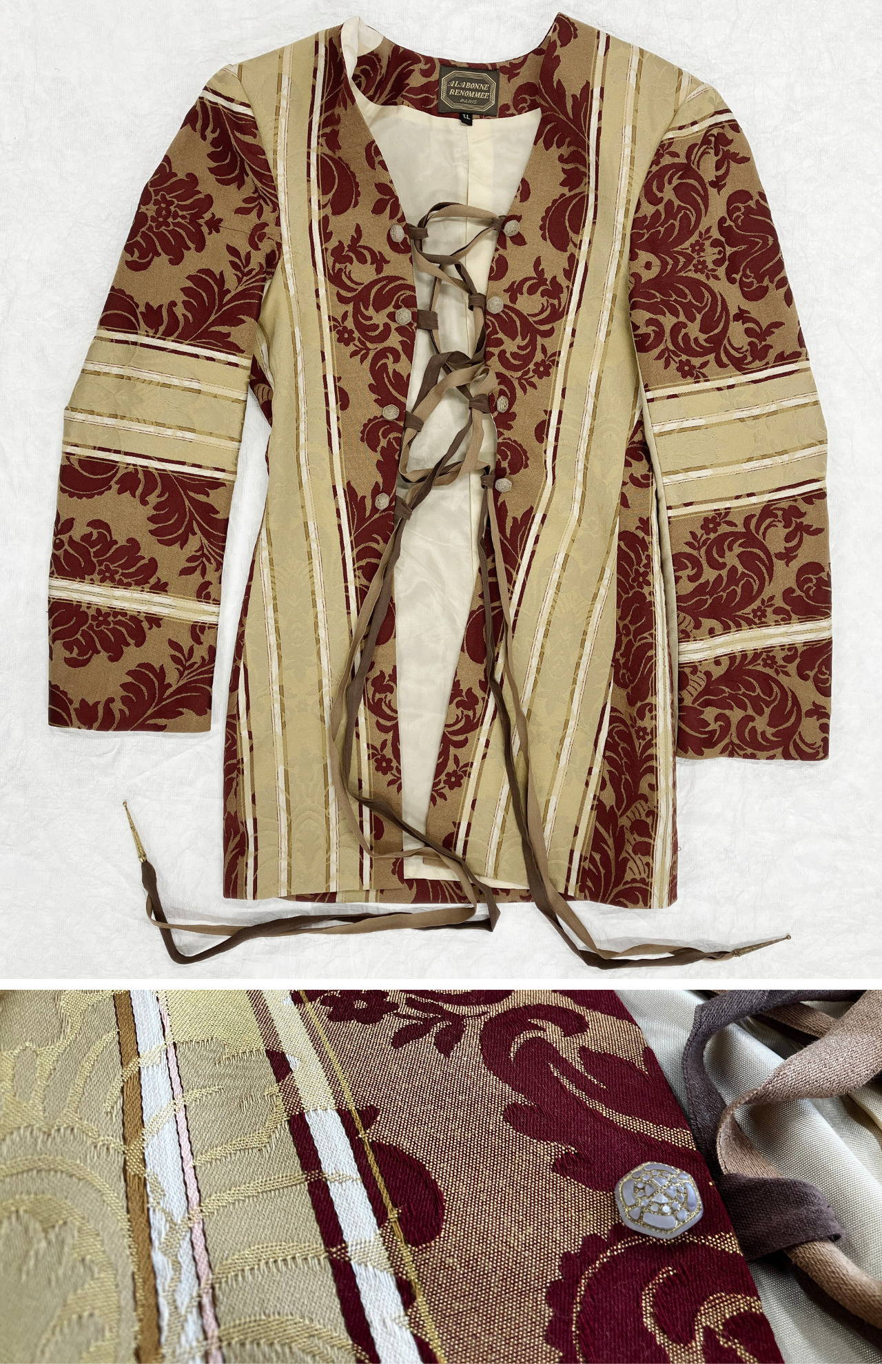 À la Bonne Renommée (maison de couture), Renaissance, France, 1997. MT 2024.11.9.1. Don de À la Bonne Renommée, d'Élisabeth Gratacap et Catherine Legrand, 2024 © © Lyon, musée des Tissus et Arts décoratifs – D. R. 